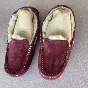 UGG Australia Pure Womens Size 6 100% Wool Slip On Slippers House Red Shoes